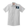 Short Sleeve Striped Industrial Work Shirt Thumbnail