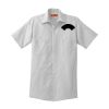 Short Sleeve Striped Industrial Work Shirt Thumbnail