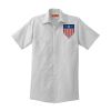 Short Sleeve Striped Industrial Work Shirt Thumbnail