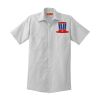 Short Sleeve Striped Industrial Work Shirt Thumbnail