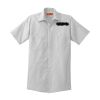 Short Sleeve Striped Industrial Work Shirt Thumbnail